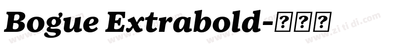 Bogue Extrabold字体转换 Bogue Extrabold字体转换